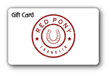 Red Pony logo over white background